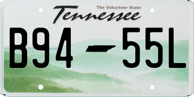 TN license plate B9455L