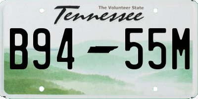 TN license plate B9455M