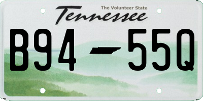 TN license plate B9455Q