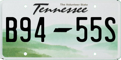 TN license plate B9455S