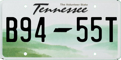 TN license plate B9455T