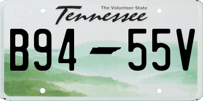 TN license plate B9455V