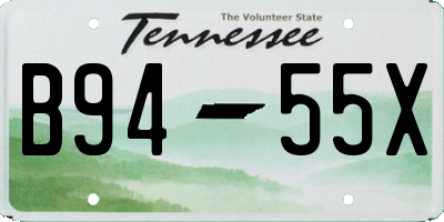 TN license plate B9455X
