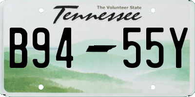 TN license plate B9455Y