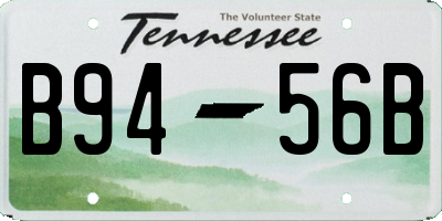 TN license plate B9456B