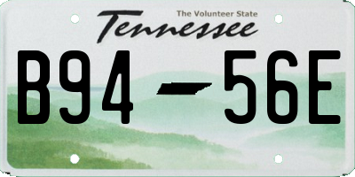 TN license plate B9456E