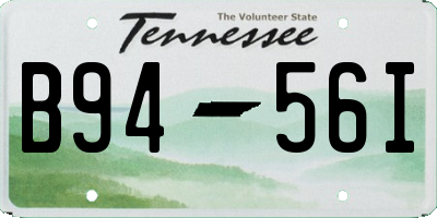 TN license plate B9456I