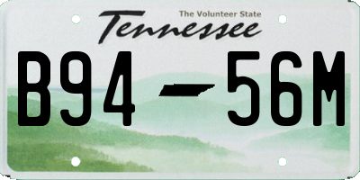 TN license plate B9456M