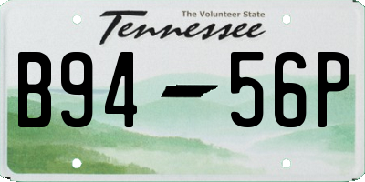 TN license plate B9456P