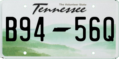 TN license plate B9456Q