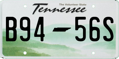 TN license plate B9456S