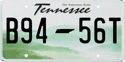 TN license plate B9456T