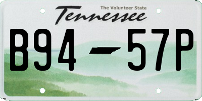 TN license plate B9457P