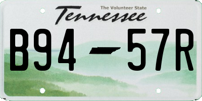 TN license plate B9457R