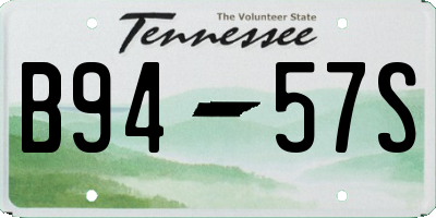 TN license plate B9457S