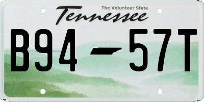 TN license plate B9457T