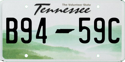 TN license plate B9459C