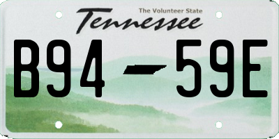 TN license plate B9459E