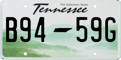 TN license plate B9459G