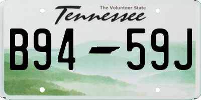 TN license plate B9459J