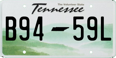TN license plate B9459L