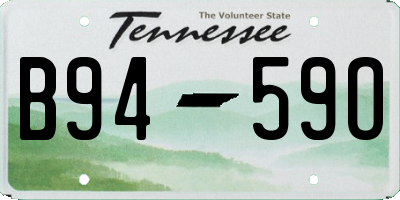 TN license plate B9459O