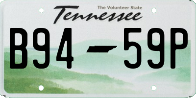 TN license plate B9459P