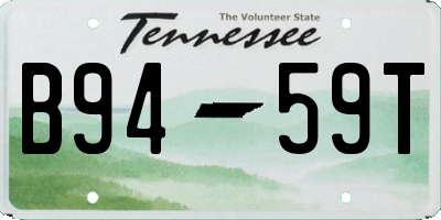 TN license plate B9459T