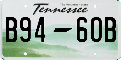 TN license plate B9460B