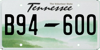 TN license plate B9460O