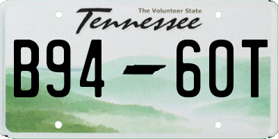 TN license plate B9460T
