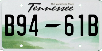 TN license plate B9461B