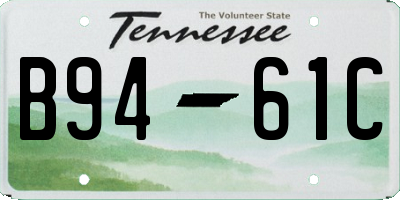 TN license plate B9461C
