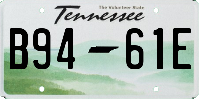 TN license plate B9461E