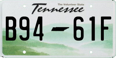TN license plate B9461F