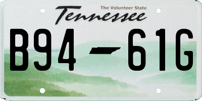 TN license plate B9461G