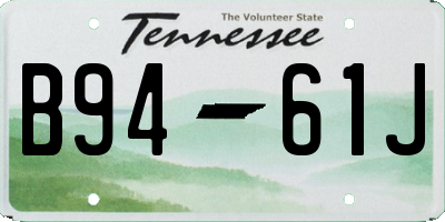 TN license plate B9461J