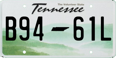 TN license plate B9461L