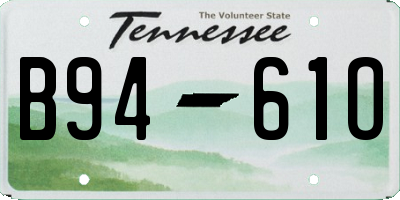 TN license plate B9461O