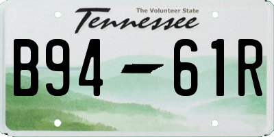 TN license plate B9461R
