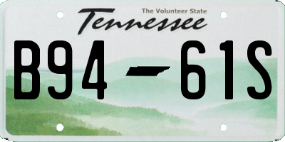 TN license plate B9461S