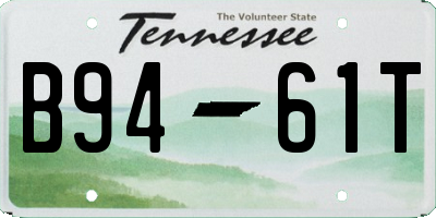 TN license plate B9461T