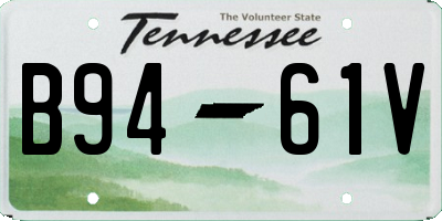 TN license plate B9461V