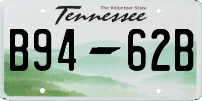 TN license plate B9462B