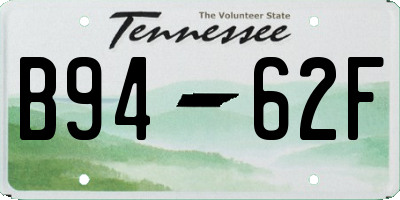 TN license plate B9462F