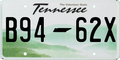 TN license plate B9462X