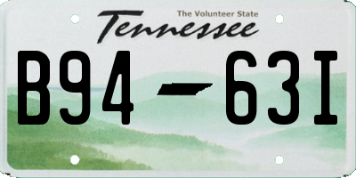 TN license plate B9463I