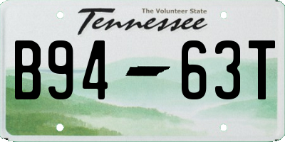 TN license plate B9463T