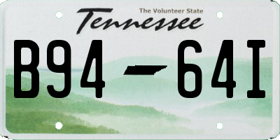 TN license plate B9464I
