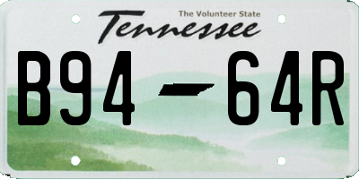 TN license plate B9464R
